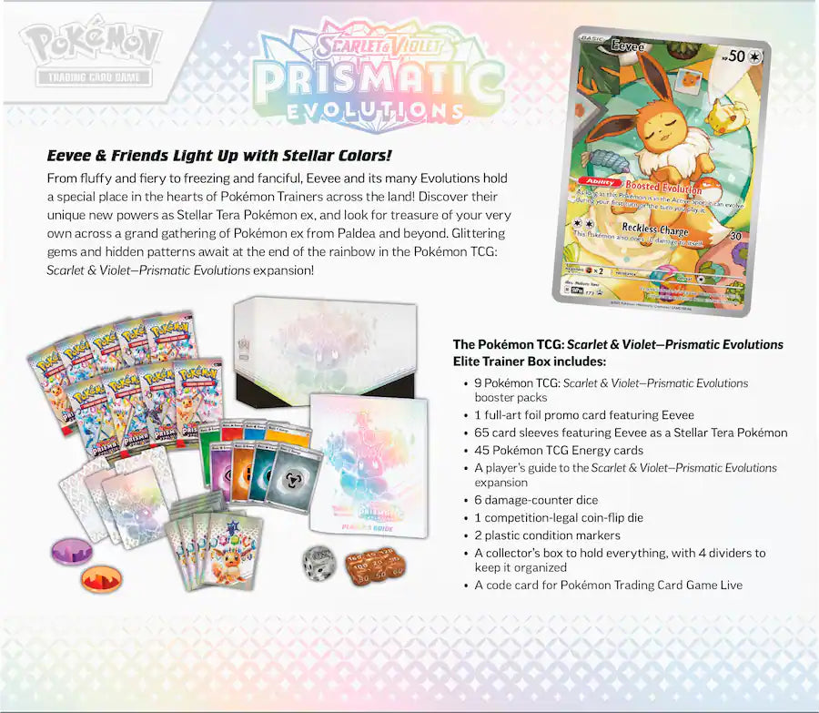 Pokémon TCG: Scarlet & Violet - Prismatic Evolutions Elite Trainer Box